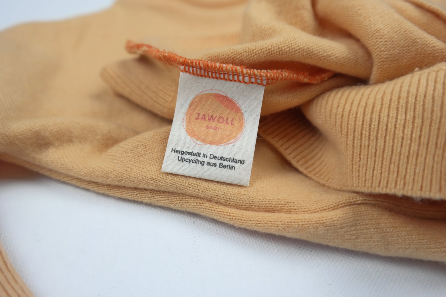 Pullover für Kleinkinder 98/104  aus Upcycling Kaschmir in Pfirsich-Orange