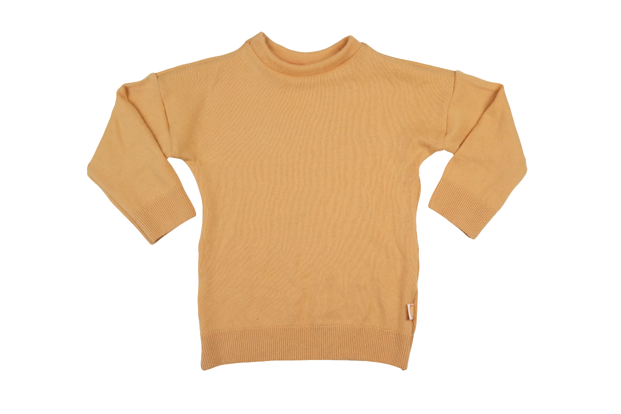 Pullover für Kleinkinder 98/104  aus Upcycling Kaschmir in Pfirsich-Orange