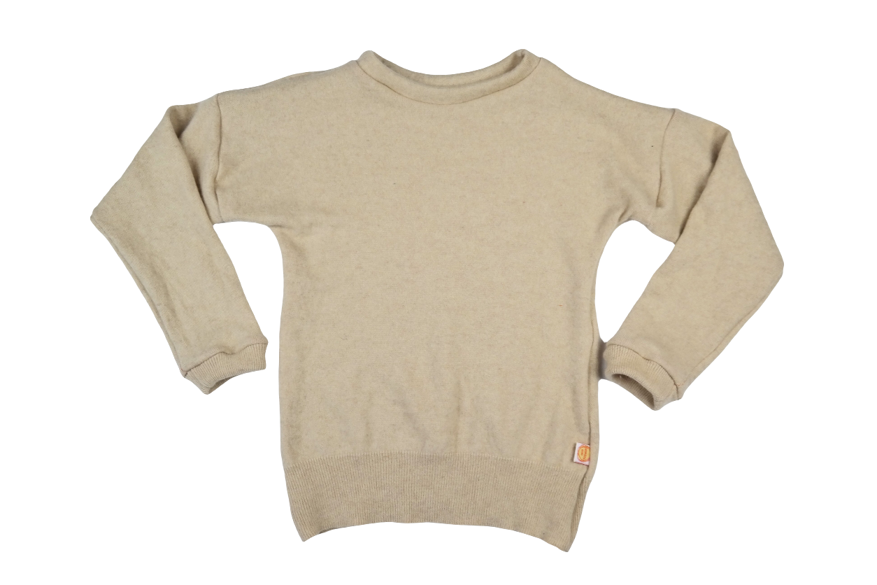 Pullover für Kinder 122/128 aus Upcycling Kaschmir in Beige