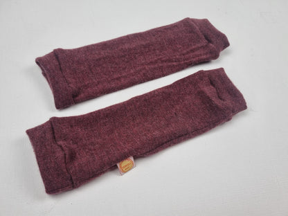 Toddler cuffs made from upcycled silk &amp; cashmere in blue