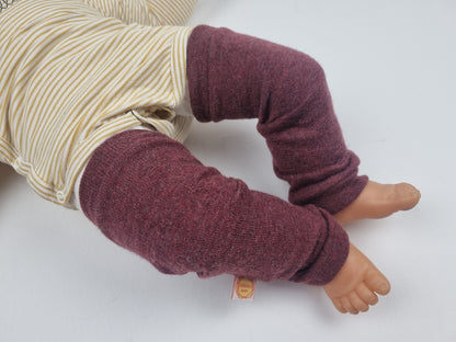 Toddler cuffs made from upcycled silk &amp; cashmere in blue